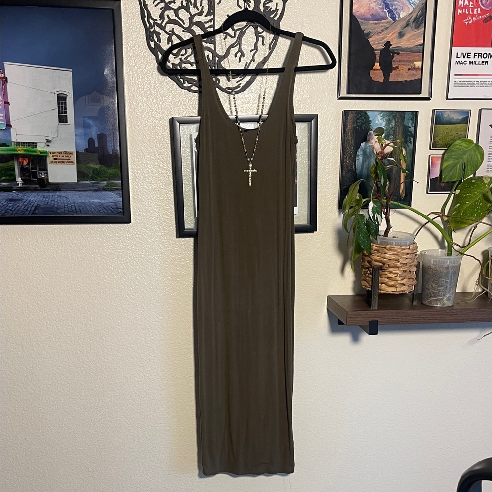Fashion Nova Olive Midi Dress